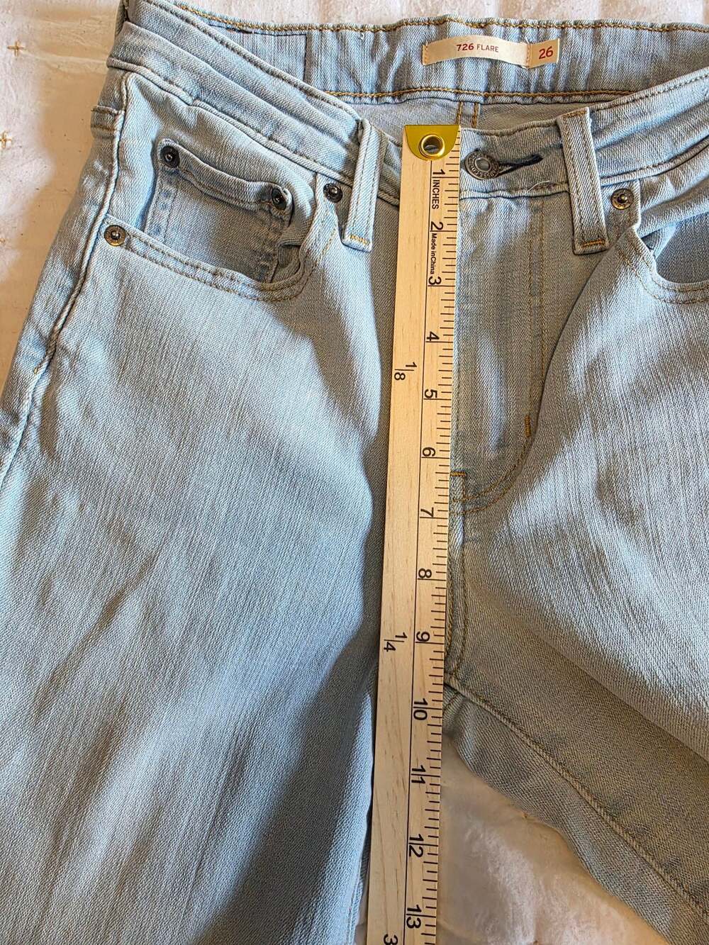 Levi's 726 High-Rise Flare Jeans in Light Wash - Picture 5 of 7